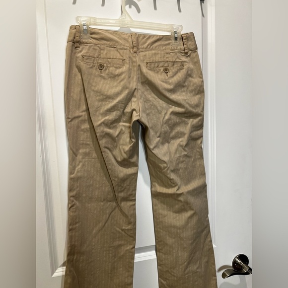 Old Navy Tan Striped Low Rise Boot Cut Pants Stretch Size 2 - Picture 6 of 11